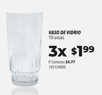 Tia Vaso de vidrio 10 onzas x 3 oferta