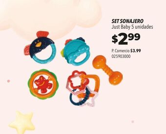 Tia Set sonajero just baby 5 unidades oferta