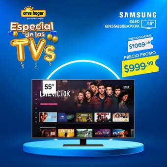 Orve Hogar SAMSUNG QLED QN55Q80BAPXPA oferta