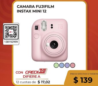 Tia CAMARA FUJIFILM INSTAX MINI 12 oferta