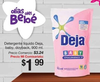 Mi Comisariato Detergente líquido Deja, baby, doypack, 900 ml. oferta