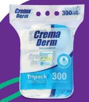 Mi Comisariato Pañitos húmedos Crema Derm, tripack, 300 unidades oferta