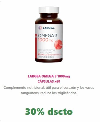 LABGEA OMEGA 3 1000mg CÁPSULAS X 60