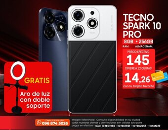 Novicompu TECNO SPARK 10 PRO 8GB + 256GB GRATIS Aro de luz con doble soporte oferta