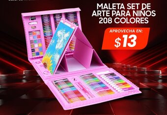 Novicompu MALETA SET DE ARTE PARA NIÑOS 208 COLORES oferta