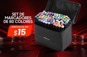 Novicompu SET DE MARCADORES DE 80 COLORES oferta