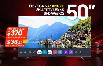 Novicompu TELEVISOR NAKAMICHI SMART TV LED 4K UHD WEB OS 50" oferta