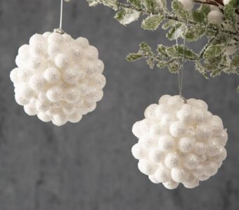 Pycca Juego de Bolas Blancas para Árbol 3 Piezas oferta