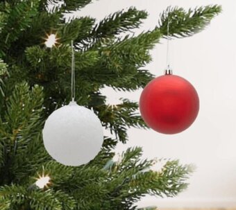 Pycca Bolas 12Pcs 8 cm Rojo Blanco oferta