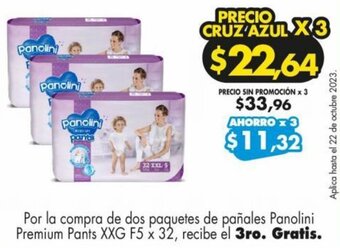 Farmacias Cruz Azul Panolini Premium Pants XXG F5 x 32 oferta