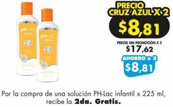 Farmacias Cruz Azul PH-Lac infantil x 225 ml oferta