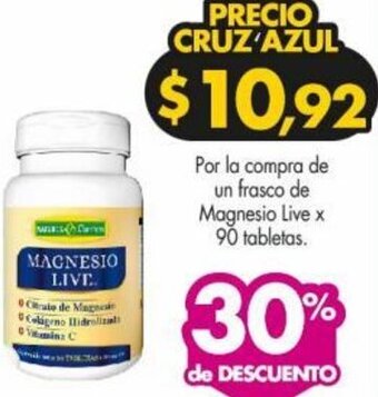 Farmacias Cruz Azul Magnesio Live x 90 tabletas oferta