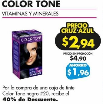Farmacias Cruz Azul COLOR TONE VITAMINAS Y MINERALES oferta
