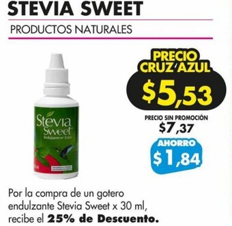 Farmacias Cruz Azul STEVIA SWEET PRODUCTOS NATURALES oferta