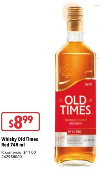Tia Whisky Old Times Red 745 ml oferta