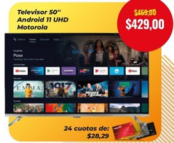 Tia Motorola Televisor 50" Android 11 UHD oferta