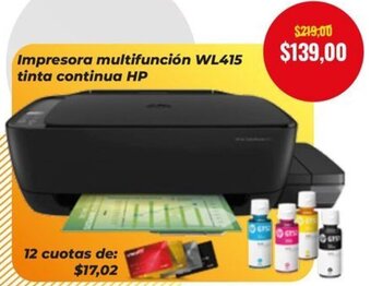 Tia Impresora multifunción WL415 tinta continua HP oferta