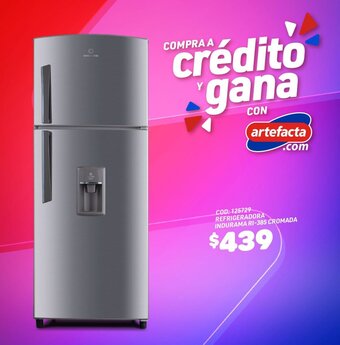 Artefacta COD: 125729 REFRIGERADORA INDURAMA RI-385 CROMADA oferta