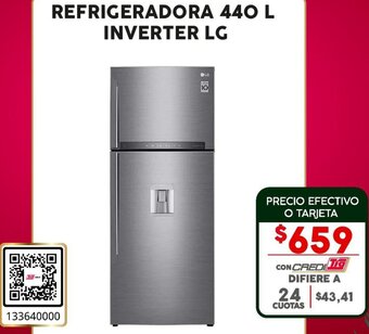 Tia LG REFRIGERADORA 440 L INVERTER oferta
