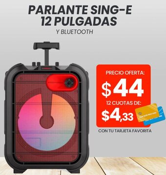 Novicompu PARLANTE SING-E 12 PULGADAS Y BLUETOOTH oferta