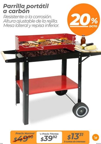 TVentas Parrilla portátil a carbón oferta
