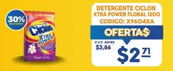 Coral Hipermercados DETERGENTE CICLON XTRA POWER FLORAL 1.2 kg oferta