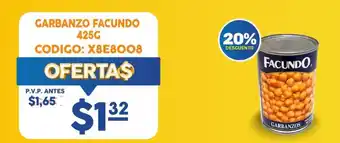 Coral Hipermercados GARBANZO FACUNDO 425G oferta