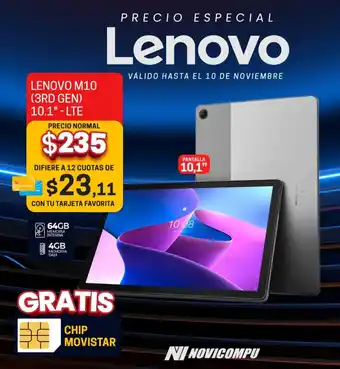 Novicompu LENOVO M10 (3RD GEN) 10.1" - LTE oferta