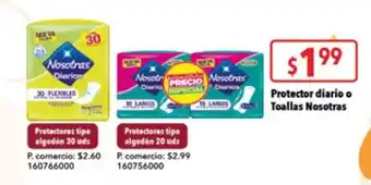 Tia Protector diario o Toallas Nosotras oferta