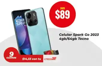 Tia Celular Spark Go 2023 4gb/64gb Tecno oferta