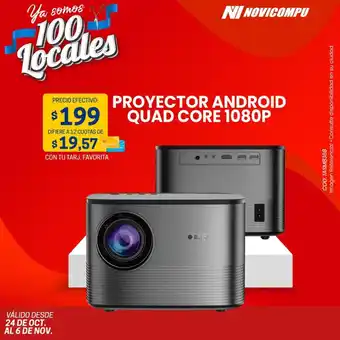 Novicompu PROYECTOR ANDROID QUAD CORE 1080P oferta