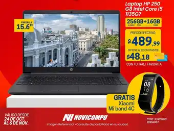 Novicompu Laptop HP 250 G8 Intel Core i5 1135G7 256GB+16GB oferta