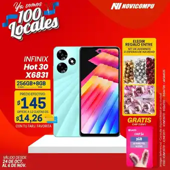 Novicompu INFINIX Hot 30 X6831 256GB+8GB oferta