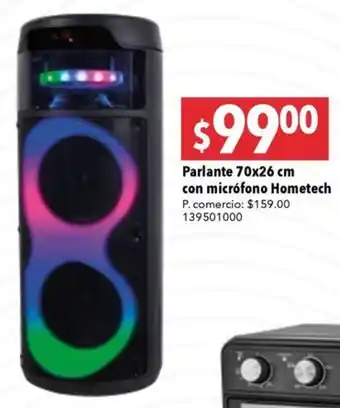 Tia Parlante 70x26 cm con micrófono Hometech oferta