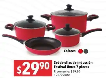 Tia Set de ollas de inducción Festival Umco 7 piezas oferta