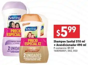 Tia Shampoo Savital 510 ml + Acondicionador 490 ml oferta