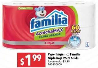 Tia Papel higiénico Familia triple hoja 25 m 6 uds oferta