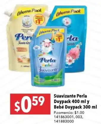 Tia Suavizante Perla Doypack 400 ml y Bebé Doypack 300ml oferta