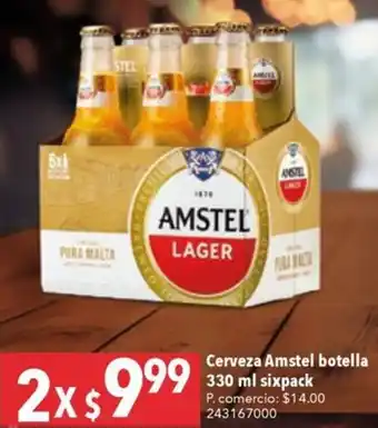Tia Cerveza Amstel botella 2x330 ml sixpack oferta