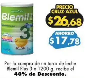 Farmacias Cruz Azul Blemil Plus 3 x 1200 g oferta