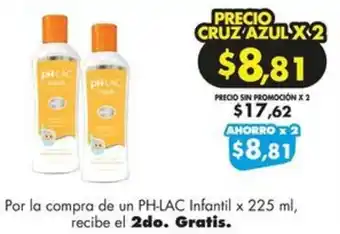 Farmacias Cruz Azul PH-LAC Infantil x 225 ml oferta