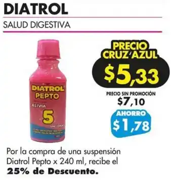 Farmacias Cruz Azul DIATROL SALUD DIGESTIVA 240ml oferta