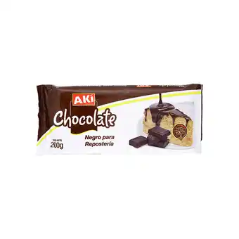 Akí Akí chocolate negro para repostería 200g oferta
