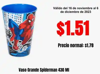 Supermaxi Vaso Grande Spiderman 430 ML oferta