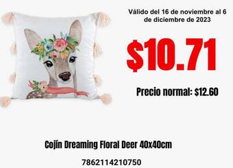 Supermaxi Cojín Dreaming Floral Deer 40x40cm oferta