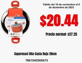 Supermaxi Supermaxi Olla Casia Rojo 28cm oferta