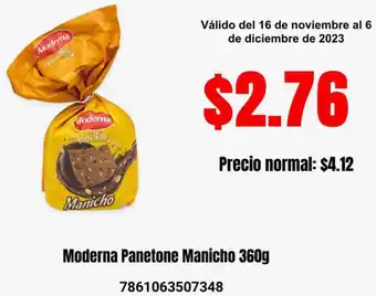 Supermaxi Moderna Panettare Manicho 360g oferta