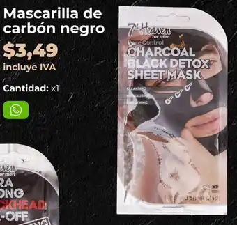 Mascarilla de carbón negro