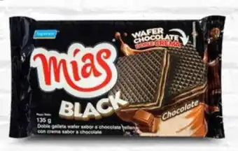 Mi Comisariato Galletas wafer Mías Black, doble crema, chocolate, 135 g. oferta