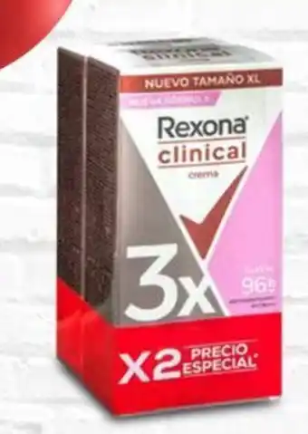 Mi Comisariato Desodorante Rexona, barra, clinical classic, 2 unidades, 58 g. oferta
